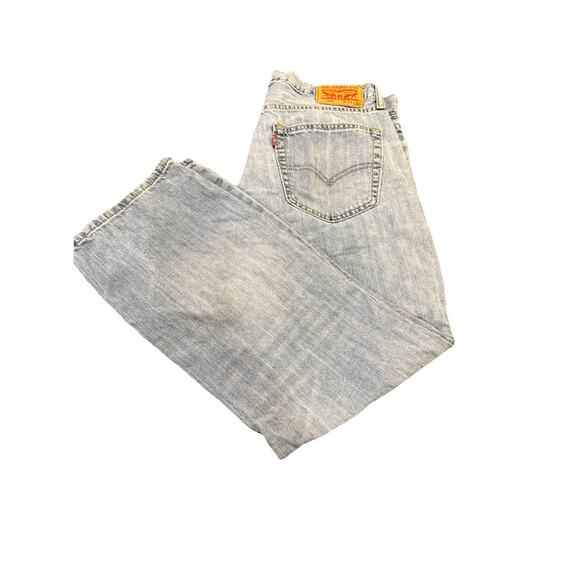 Levis 559 Jeans Mens 34x30 Blue Denim Relaxed Straight Medium Wash Casual Baggy - Picture 11 of 13